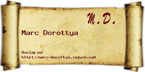 Marc Dorottya névjegykártya